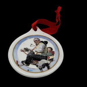 Norman Rockwell "Gramps At The Reins" 1997 Collectible Holiday Ornament JCPenney